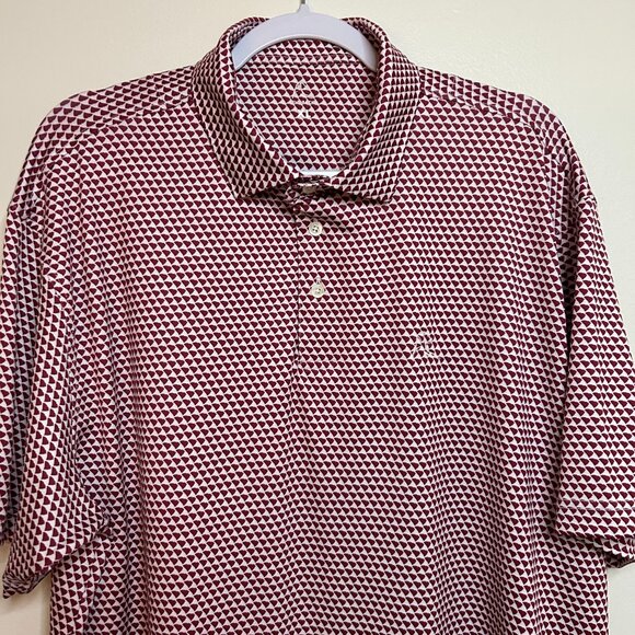 Rhoback Polo Shirt Mens XL Palmetto South Carolina Performance Golf Burgundy - Picture 6 of 7